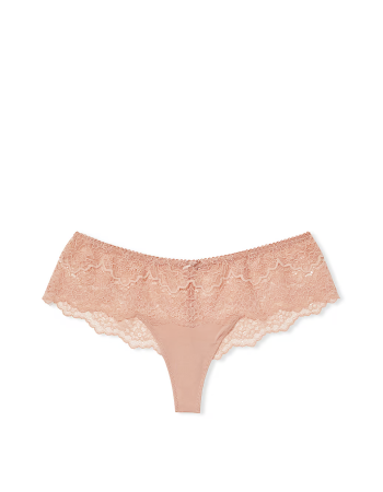 Трусики Lace Trim Hipster Thong Panty Blush