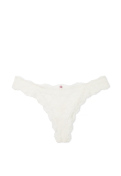 Трусики Dream Angels Lace Thong Panty Coconut White