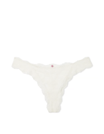 Трусики Dream Angels Lace Thong Panty Coconut White