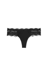 Трусики Dream Angels Lace-Trim Thong Panty Black