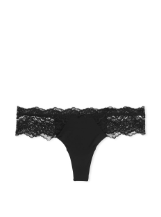 Трусики Dream Angels Lace-Trim Thong Panty Black