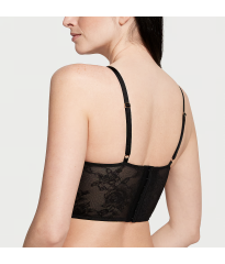 Бюстье Rose Lace & Grommet Push-Up Corset Top Black