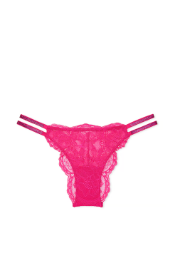 Трусики Shine Strap Lace Brazilian Panty Forever Pink