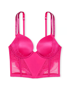 Бюст Double Shine Strap Push-Up Corset Top Hot Pink