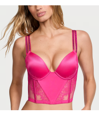 Комплект білизни Double Shine Strap Push-Up Corset Top Set Hot Pink