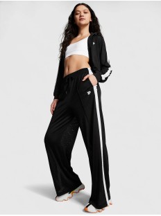 Спортивний костюм Mesh Tech Cropped Full-Zip Jacket Wide-leg Pants Deep Black