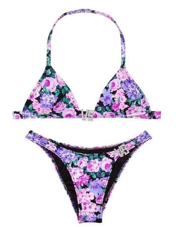 Купальник Triangle Crystal Logo VS Swim Top & Thong Floral