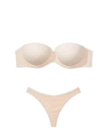 Комплект белья Wear Everywhere Strapless PINK PUSH-UP Bra Marzipan Nude Set