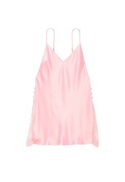 Пеньюар Satin Plunge Lace Slip Angel Pink❤️
