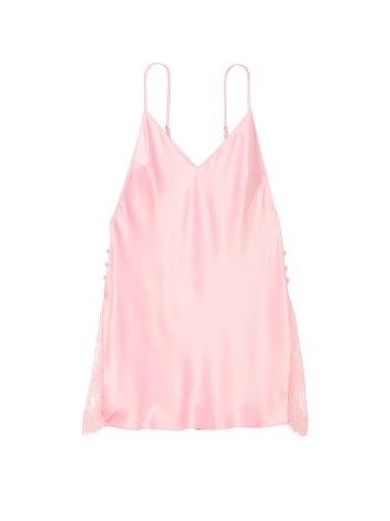 Пеньюар Satin Plunge Lace Slip Angel Pink❤️