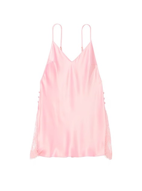 Пеньюар Satin Plunge Lace Slip Angel Pink❤️
