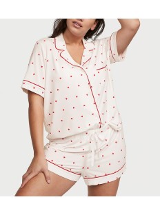 Піжама Modal Short Pajama Set White heart