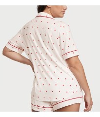 Піжама Modal Short Pajama Set White heart