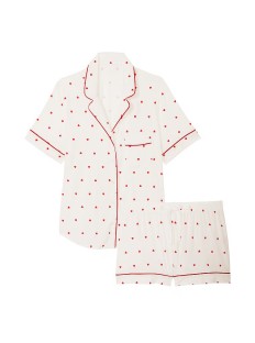 Пижама Modal Short Pajama Set White heart