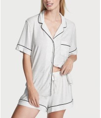 Піжама Modal Short Pajama Set white Grey