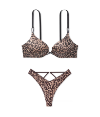 Комплект белья Victoria’s Secret Bra Bombshell Plunge Leopard Set