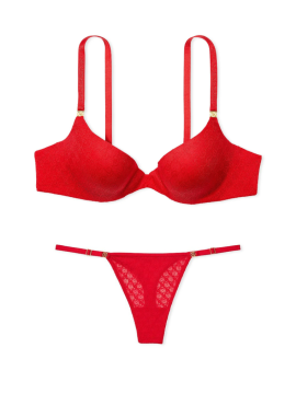 Комплект белья Icon Push-Up Demi Bra Lipstick Thong Set