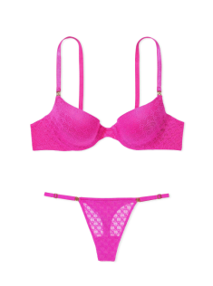 Комплект білизни Icon Push-Up Demi Bra Fuchsia Frenzy Thong Set