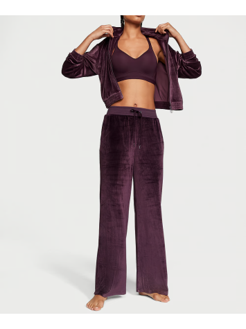 Велюровий костюм Velour Ribbed High-Rise Wide Leg