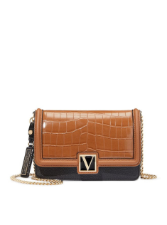 Крос-боді Black & Brown Croc Cross-body