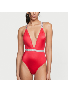 Купальник монокіні Shine Strap Plunge One-Piece Swimsuit Wild Strawberry