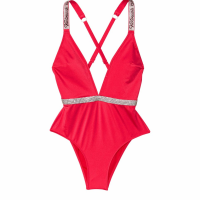 Купальник монокіні Shine Strap Plunge One-Piece Swimsuit Wild Strawberry