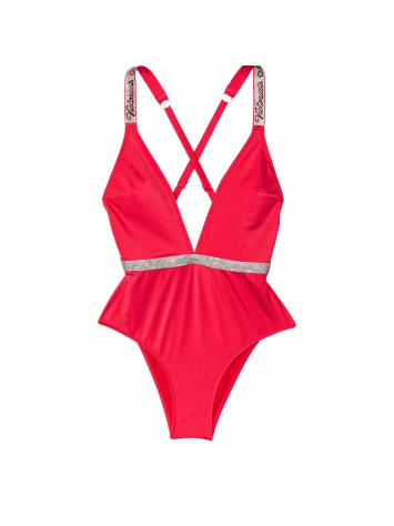 Купальник монокіні Shine Strap Plunge One-Piece Swimsuit Wild Strawberry