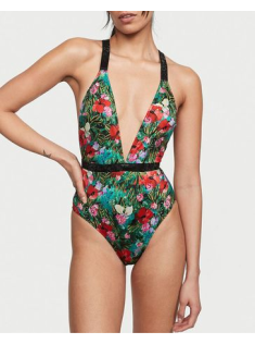 Купальник монокіні Shine Strap Plunge One-Piece Swimsuit Floral