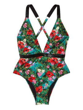 Купальник монокіні Shine Strap Plunge One-Piece Swimsuit Floral