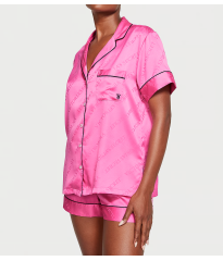 Пижама Satin Short Pajama Set Hollywood Pink