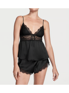 Піжама Stretch Lace & Satin Cami Set Black