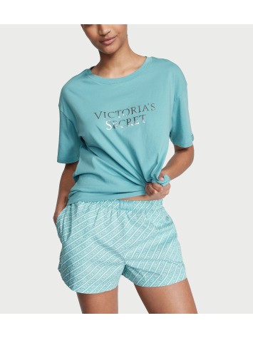 Піжама Cotton Short Tee-Jama Set Fountain Blue