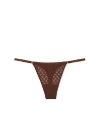 Трусики Icon Lace String Thong Panty Ganache