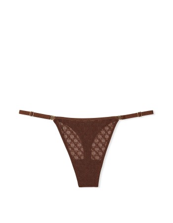 Трусики Icon Lace String Thong Panty Ganache