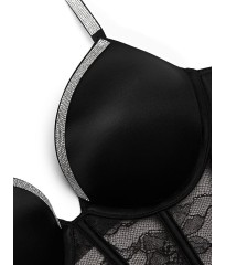 Комплект белья Bombshell Add-2-Cups Shine Strap Push-Up Corset Top Thong Set