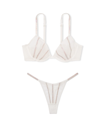 Комплект білизни Sheer Shine Low-Cut Demi Bra Coconut White