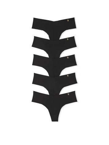Набор трусиков 5-Pack No-Show Thong Panties Black