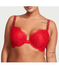 Комплект білизни Shine Strap Lace Push-Up Bra Set Cherry Red