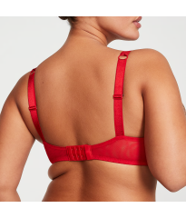 Комплект білизни Shine Strap Lace Push-Up Bra Set Cherry Red