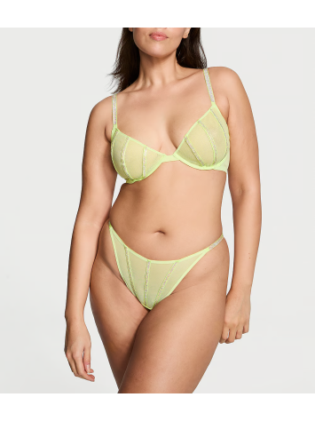 Комплект білизни Sheer Shine Low-Cut Demi Bra Set Citron Glow