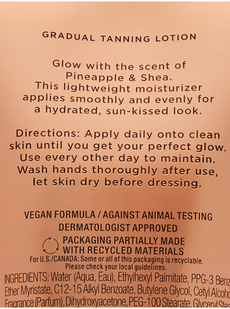 Лосьйон-автозасмага для тіла Pineapple & Shea Glow Tanning Lotion