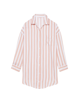Нічна сорочка Modal-Cotton Sleepshirt Toasted Sugar Stripes