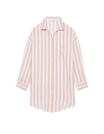 Нічна сорочка Modal-Cotton Sleepshirt Toasted Sugar Stripes