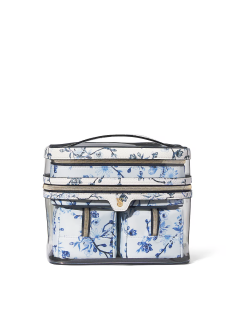 4 в 1 набір косметичок Victoria's Secret 4-Piece Makeup Bag Blue Floral