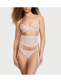 Комплект белья Sheer Shine Low-Cut Demi Bra Coconut White