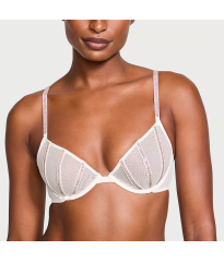 Комплект білизни Sheer Shine Low-Cut Demi Bra Coconut White