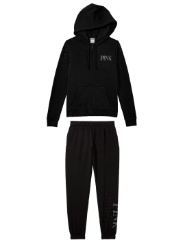 Спортивний костюм PINK Hoodie and Jogger Set Black VS