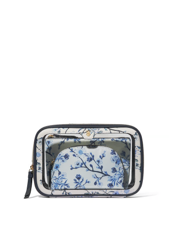 Косметичка 3в1 3-Piece Makeup Bag Blue Floral