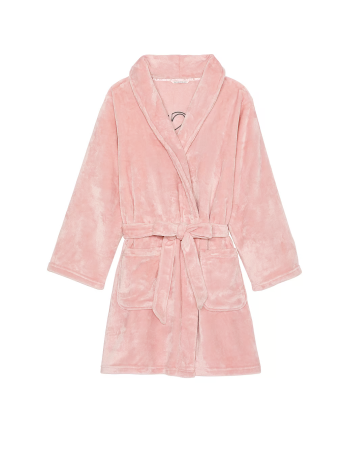 Плюшевый халат Short Cozy Robe Dusk Pink