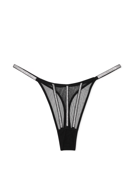Трусики Sheer Shine Thong Panty Black